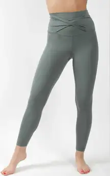 NWT - Yogalicious Lux Super High Rise Ankle Leggings with Criss Cross Waistband.