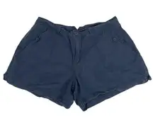 Calvin Klein  Jeans Linen Shorts Navy Blue Size 12