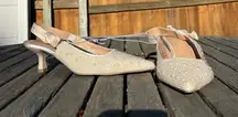 Nwt Women's Milan Slingback Heels - A New Day size 7 pearl wedding summer spring