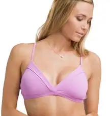 Prana‎ Speckle Rib Knit Bikini Top Violet Mist Purple Size XS
