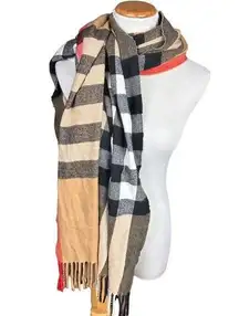 Scotland Unisex Cashmere Plaid Scarf Shawl Tartan Multicolor Fringe