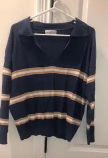 Blue Striped Sweater