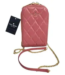 KATE SPADE CAREY QUILTED STUDDED PHONE CHAIN CROSSBODY