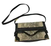 Foley & Corinna Snake Skin Foldover Crossbody