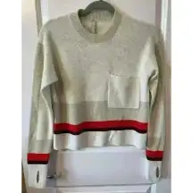 ATHLETA Trailhead Colorblock Merino Wool Cropped Sweater Size XS