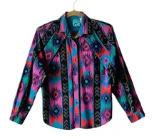 VTG. 80’s Roper Southwestern Button Up Womens Western Shirt.sz. VTG. 9/10