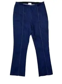 Cinq a Sept Dark Wash Pull On Denim Pants Crop 23.5” Flare Bootcut 6 Mid Rise