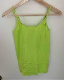 NWOT Vanity Fair bright spring green tank top