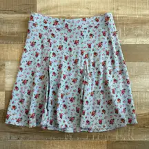 Reformation Flounce Skirt in Blue Floral Petunia Size 4