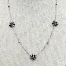 Navajo Style Pearl Daisy Chain Necklace