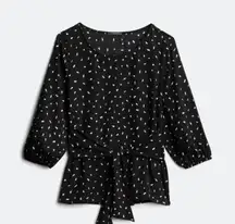 New With Tags Stitch Fix West Key Chileen Tie Front Blouse Sz L