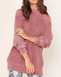 Free People Cut Out Shoulder Sweater