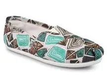 Women's Classic Printed Abstract Canvas Casual Shoe sz 8.5