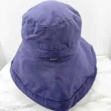 Scala Blue Cotton Sunhat Wide Brim Packable Vacation