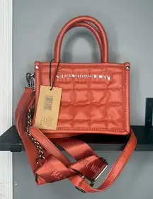 NWT STEVE MADDEN BNIKO QUILTED CROSSBODY BAG W GUITAR STRAP GINGER NEW