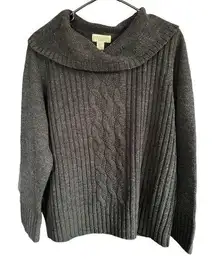 Appleseed’s Petites dark gray turtleneck sweater size PXL