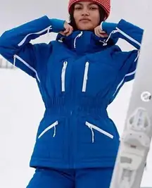 New! Free‎ People Movement All Prepped Ski Jacket in Sapphire Blue size S