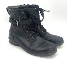 UGG Boots Size 7 Kesey Waterproof Leather Lace Up Zip Winter Buckle Wool Outdoor