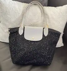 Longchamp Le Pliage Small Limited Edition Handbag  w Celestial  White Tote Bag