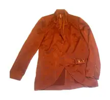 Free People Rust‎ Colored Blazer Jacket Statement Button Front Pockets