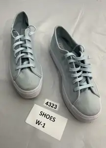 Womans Keds Platform Sneakers 10 Lace Up Blue Canvas