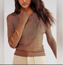 NWT Free People H20 Crew Pullover Tiger Eye Medium