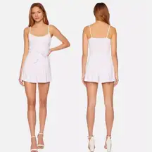 Susana Monaco X Revolve Tie Front Jersey Stretch Romper in White Women's XS