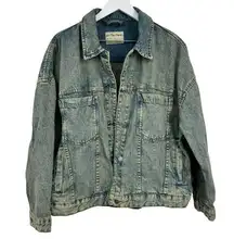 We The Free Opal Swing Denim Jacket Overdyed Size Large