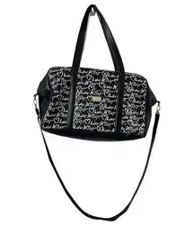 Betsey Johnson Betsy Johnson Heart Weekend Travel Bag Black White Large NEW