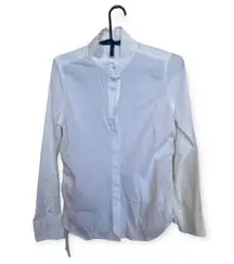 BCBG SZ S white button down shirt 