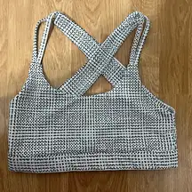 Anthropologie All Fenix White & Black Sport Bra (Size M)