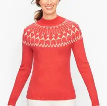 Talbots  FAIR ISLE MOCKNECK SWEATER