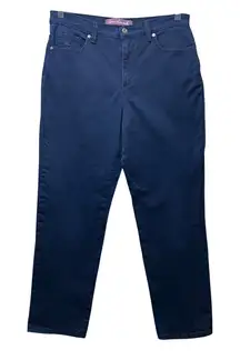 Gloria Vanderbilt Amanda Pants High Rise Tapered Leg Jeans‎ Navy Blue Size 10
