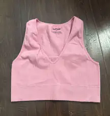 Garage Stella Seamless Plunge Tank Pink