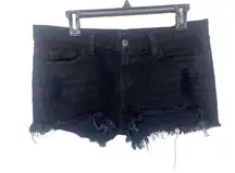 J.Brand black cutoff shorts low rise Y2K distressed