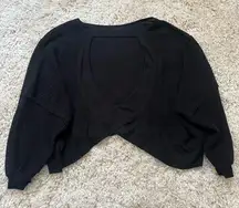 Free People We are the Free cropped black open back sweater