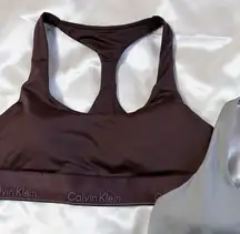 Calvin Klein Flexible Fit Full Coverage Racerback Sports Bra Bundle