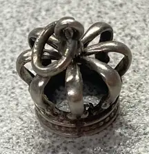 Rare Vintage 925 Sterling Silver Royal Princess Crown Charm Pendant