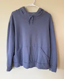 Champion Elite Hoodie Blue Size XL Drawstring Hood Front Pocket
