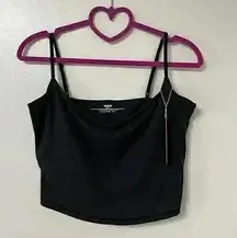 Fits Everybody Crop Cami Onxy Size Small new sealed