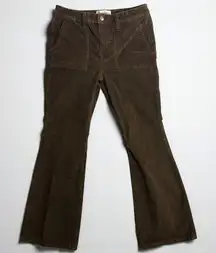 NoBoundaries 6 Brown Corduroy Flare Pants Y2K Retro Fall Minimalist Hippie Cozy