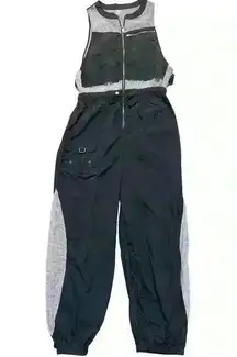 Free people movement jumpsuit jogger mesh cargo sleeveless lightweight MediumNWT