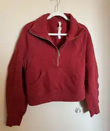 Lululemon Scuba Oversized Funnel-Neck Half Sweater Zip Size XS/S*Terra‎ Orange