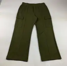 Old Navy Conifer Olive Green Dynamic Fleece High Rise Wide Leg Lounge Pant XL