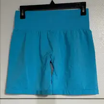 NVGTN WOMENS BLUE SEAMLESS COMPRESSION ATHLETIC SHORTS LARGE