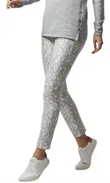 New J. McLaughlin Lexi‎ Jeans Snakeskin Pattern White & Gray Size 0