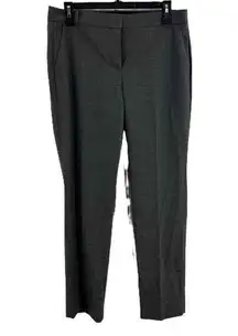 J.Crew NWT  365 Grey Wool Blend Trouser Dress Pants Flat Front Womens Size 6