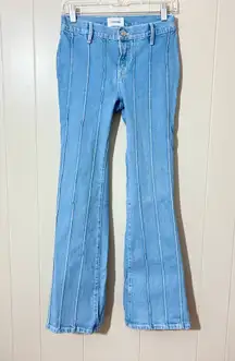 Frame Jeans Vanderbilt Women's Light Blue Low Rise Flare Size 25