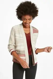 Nic+Zoe Womens Multicolor Fall Air Cardigan Open Front Sweater