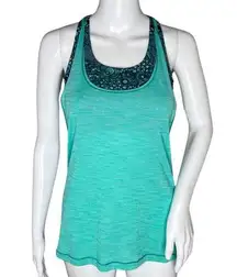 Lululemon Tank Womens 6 Green Twist & Toll 2 in 1 Yoga Gym Workout Athleisure